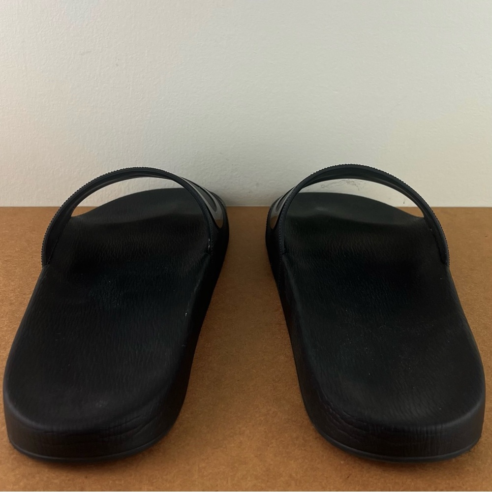 SALVATORE FERRAGAMO BLACK SLIDE SANDALS - Picture 6 of 13